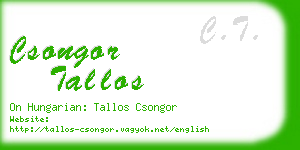 csongor tallos business card